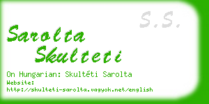 sarolta skulteti business card